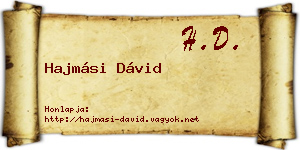 Hajmási Dávid névjegykártya